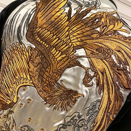 送料無料】絡繰魂 四神(白虎×朱雀) 刺繍リバーシブルスカジャン 送料無料】絡繰魂 四神(白虎×朱雀) 刺繍リバーシブルスカジャン