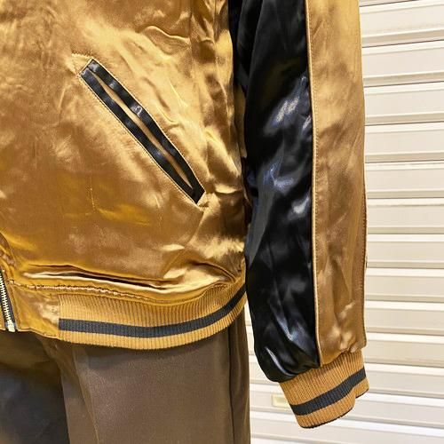 送料無料】絡繰魂 風神雷神 刺繍リバーシブルスカジャン