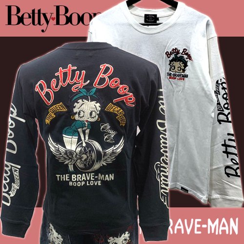 入荷】Ｔｈｅ ＢＲＡＶＥ－ＭＡＮ×ＢＥＴＴＹ ＢＯＯＰ ホイールウィングベティ ＯＥ天竺ロンＴ