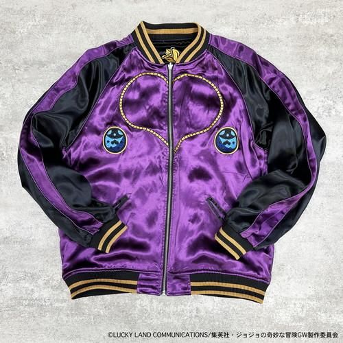ジョジョの奇妙な冒険 スカジャン Mサイズ 黒紫 絡繰魂 スカジャン × JOJO ジョルノ・ジョバァーナ リバ−シブル