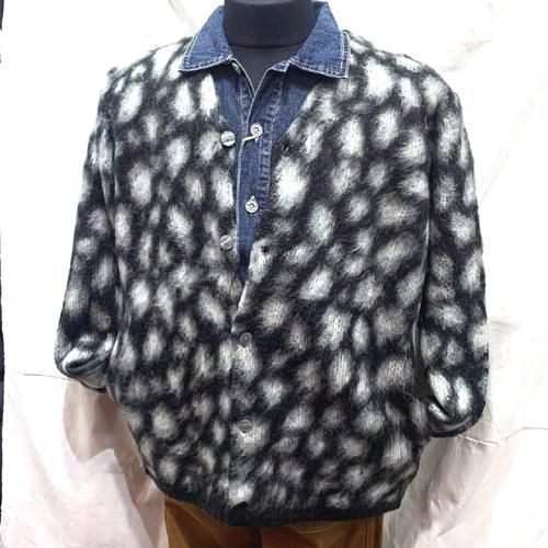 カーディガン HOUSTON woman ヒューストン ウーマン LEOPARD MOHAIR TOUCH CARDIGAN レオパード柄 モヘアタッ HOUSTON カーディガン woman ヒューストン ウーマン LEOPARD