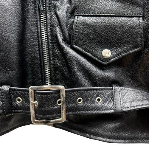 予約・受注生産】【送料無料】ダブルレザーライダースジャケット