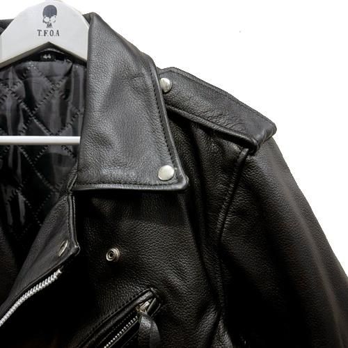 予約・受注生産】【送料無料】ダブルレザーライダースジャケット