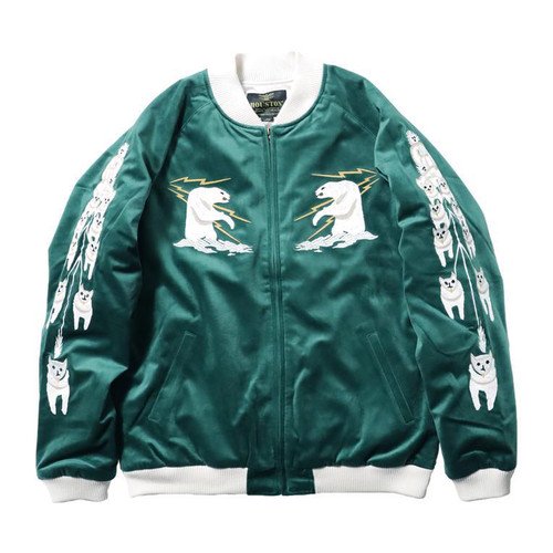 【送料無料】【ＨＯＵＳＴＯＮ（ヒューストン）】 ＶＥＬＶＥＴＴＥＮ　ＳＯＵＶＥＮＩＲ　ＪＡＣＫＥＴ（ＡＬＡＳＫＡ）／ 別珍スーベニアジャケット