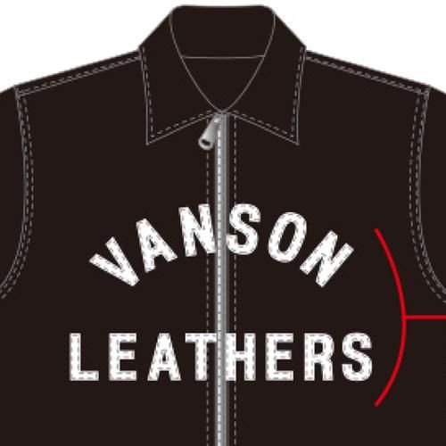 VANSON 50周年記念モデル 50スター レザー使いZIPシャツ