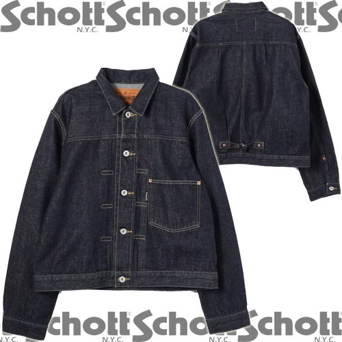 送料無料】【Ｓｃｈｏｔｔ】１ｓｔ ＤＥＮＩＭ ＪＡＣＫＥＴ