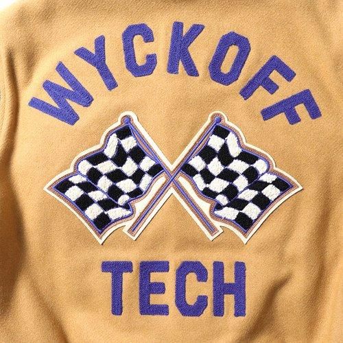 新品＊HOUSTON メルトンアワードジャケット フラッグ キャメル L 送料無料】【HOUSTON（ヒューストン）】MELTON