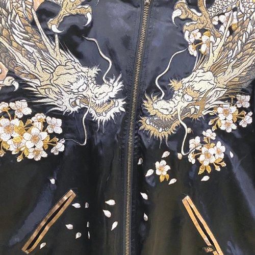 【入手困難品】絡繰魂・粋リバーシブル スカジャン　別注　限定　神鳳 凰龍 XL 株式会社ク・ラッチ / 絡繰魂・粋 龍/鳳凰 天界決戦スカジャン 233070