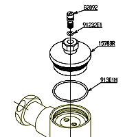 大便器用フラッシュバルブ補修部品 TOTO TH15783RA + TH91232E1 +