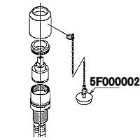 TL385CG1F型水栓用鎖付ゴム栓 TOTO TH5F0002 - 水栓金具修理部品 水