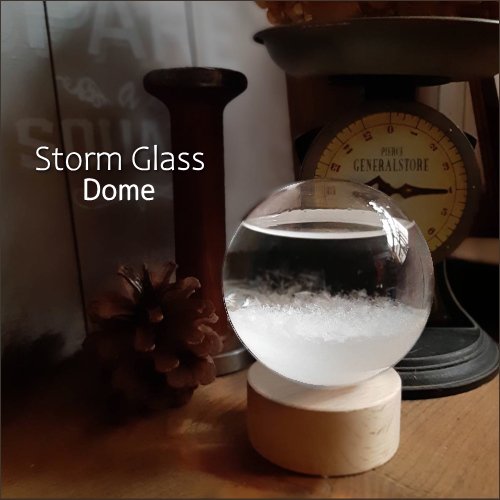 _ストームグラス＜ドーム＞水晶玉のようなサイエンスインテリア（気象 ...