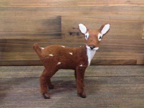 マスコットドール バンビ（小鹿）の人形 茶 - レトロ可愛い雑貨屋ソース WEBショップ