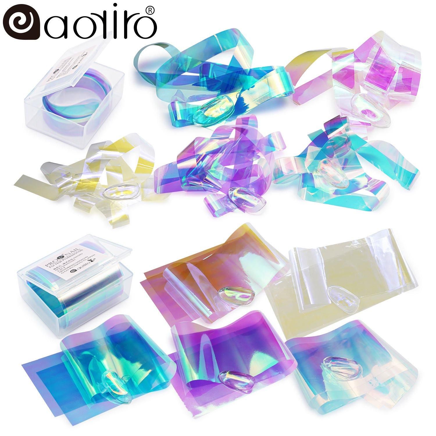 Amazon.co.jp: aoyiro カット済みオーロラフィルム11色入り 氷フィルム