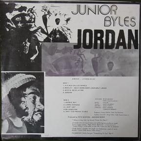 加LP Junior Byles Jordan MICCAN0002 Micron Music Limited /00250 Junior Byles – Jordan 1976 Micron Canadian LP Rare Roots