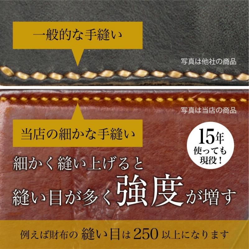 イタリア高級革×革職人手縫いのマネークリップ財布。 【革ee.com】