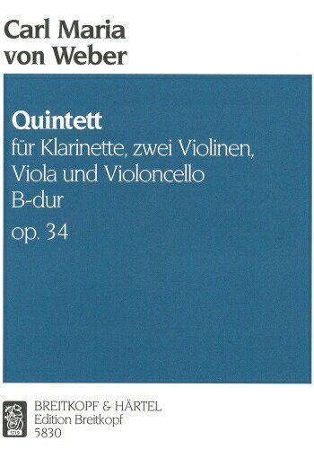 ウェーバー ： クラリネット五重奏曲 変ロ長調 作品34 - オンライン