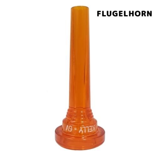 ケリー ： フリューゲルホルン マウスピース 6V CRYSTAL ORANGE
