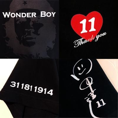 WONDER BOY Tシャツ [田中達也さんデザイン 引退記念] - UP FOR