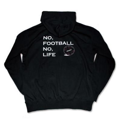 Sale No Football No Life ジップパーカー ブラック Up For Grabs