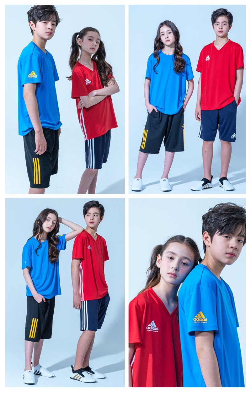 アディダス adidas ストレッチ素材 ハーフパンツ＆Tシャツセット 4枚