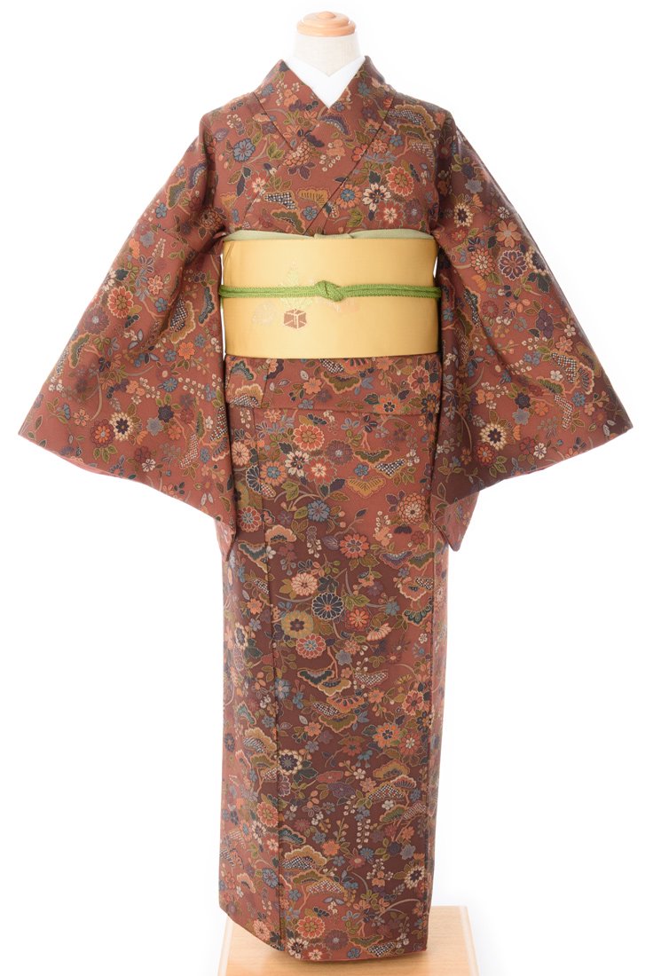 付下げ小紋 菊・八重桜・松など - からん::アンティーク着物・リサイクル着物の通販サイト