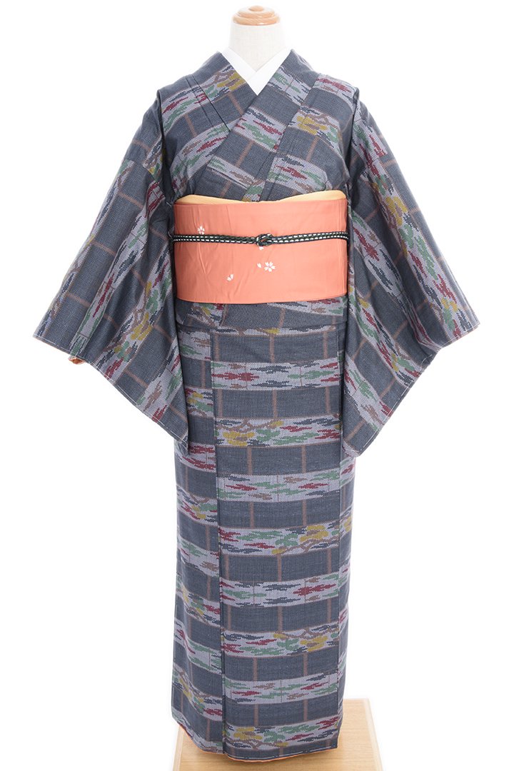 japanese kimono antique 着物 ボーダー - 水着