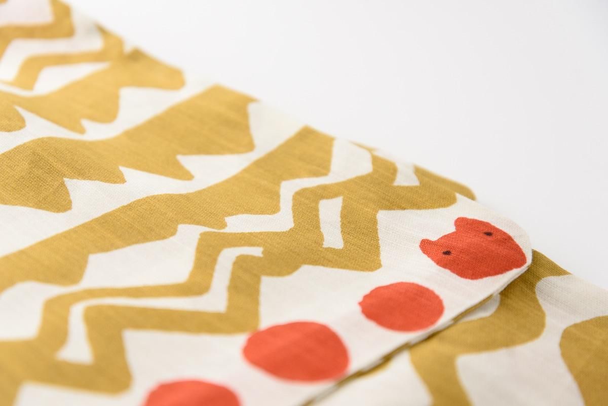 【新品】tsumori chisatoブランド浴衣　オレンジ猫 ツモリチサト ブランド 浴衣【tsumori chisato/注染 生成り