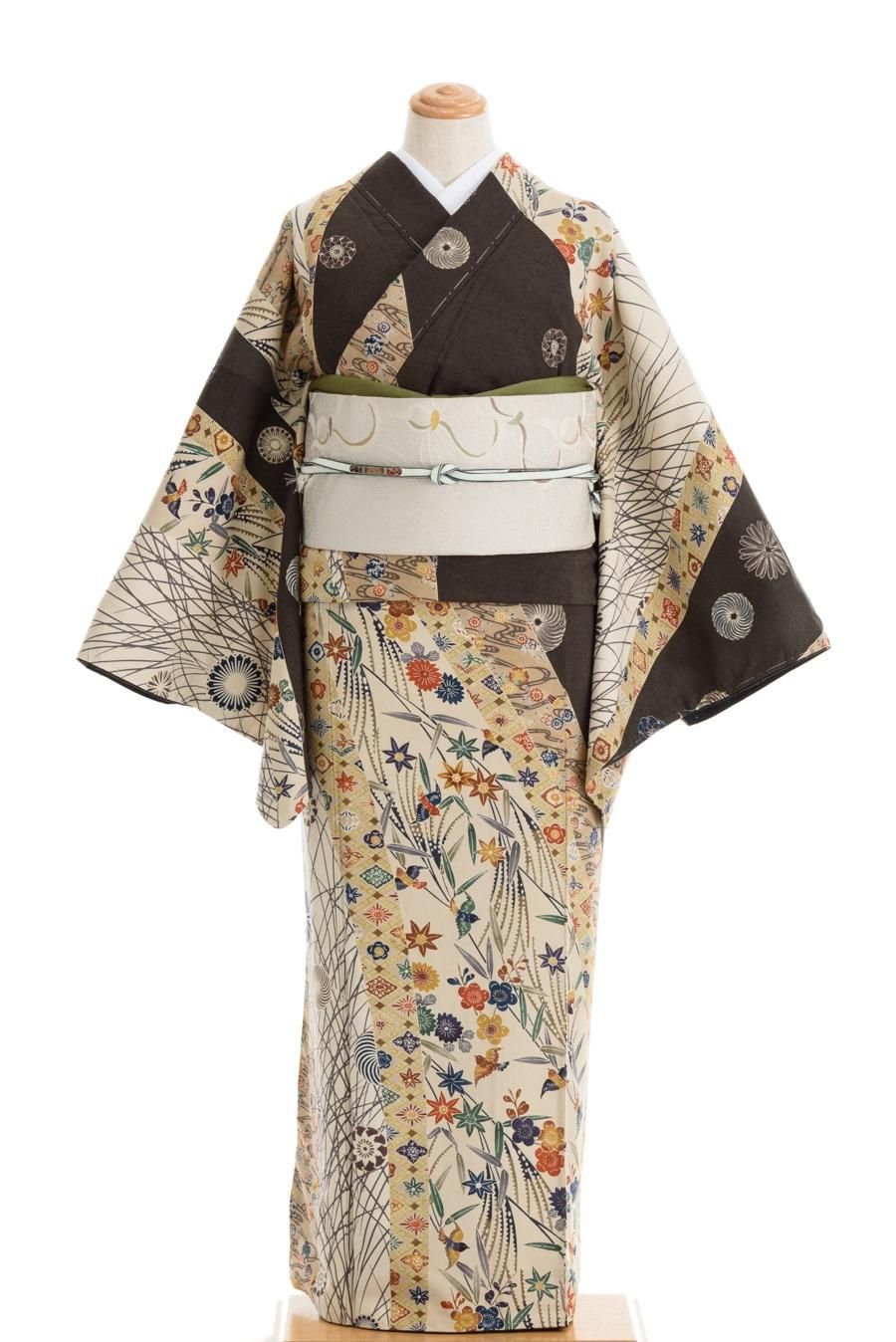 新品 結城紬 茨城県特産指定 正絹 美しい着物 呉服 お誂え 大島紬-