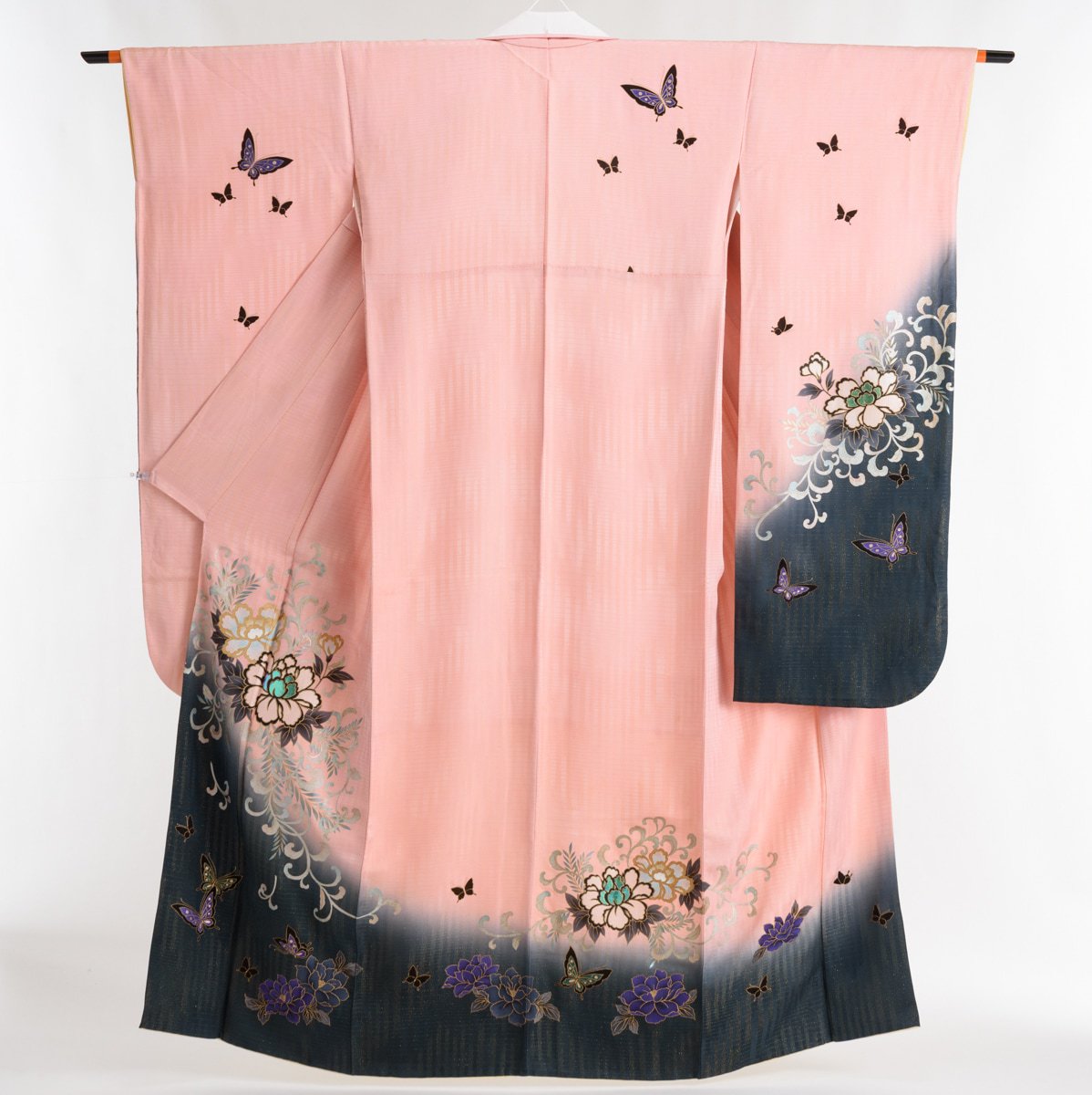 振袖 トールサイズ 牡丹と蝶々 - からん::アンティーク着物 
