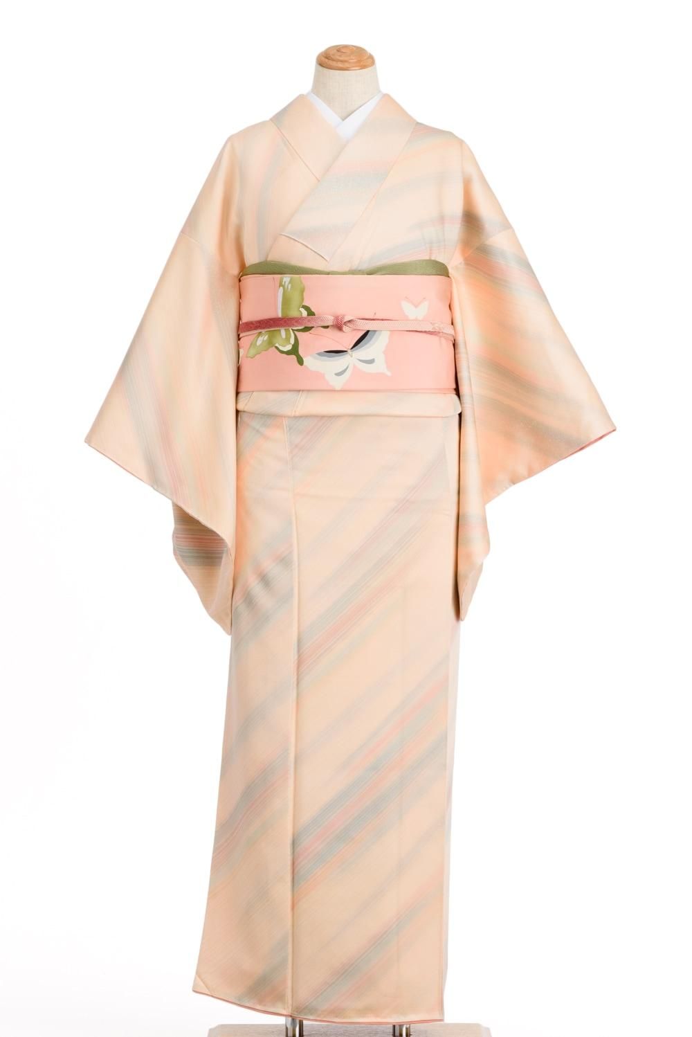 薄桃色 斜め暈し - からん::アンティーク着物・リサイクル着物の通販サイト