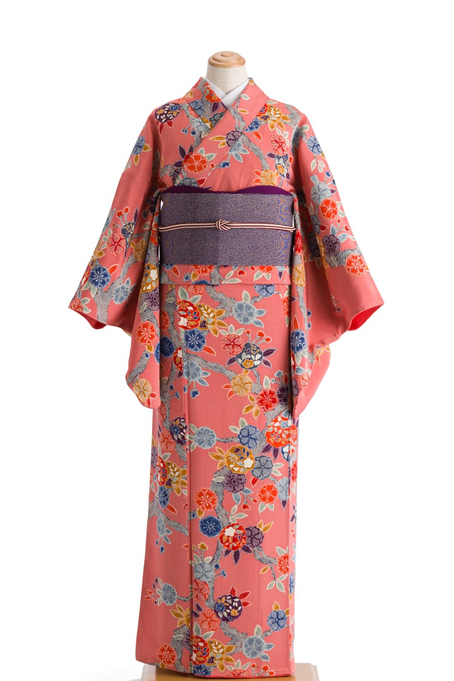 縮緬 桜の木 - からん::アンティーク着物・リサイクル着物の通販サイト
