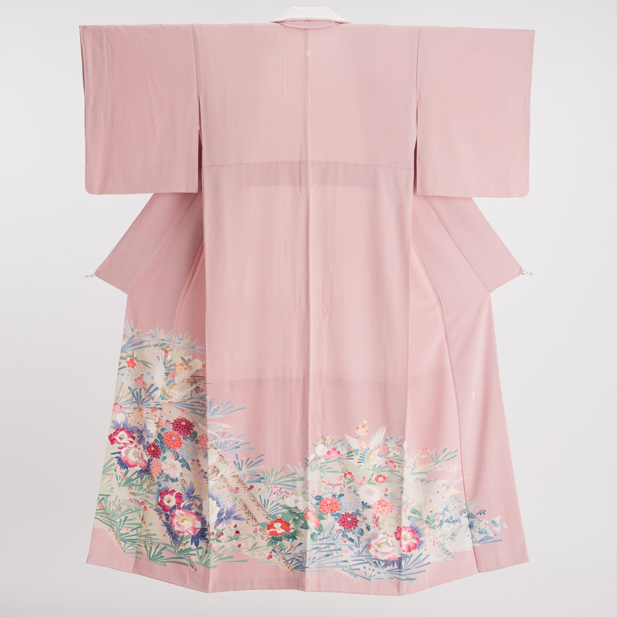 色留袖 一つ紋 加賀調 鶴と花 作家物 - からん::アンティーク着物 