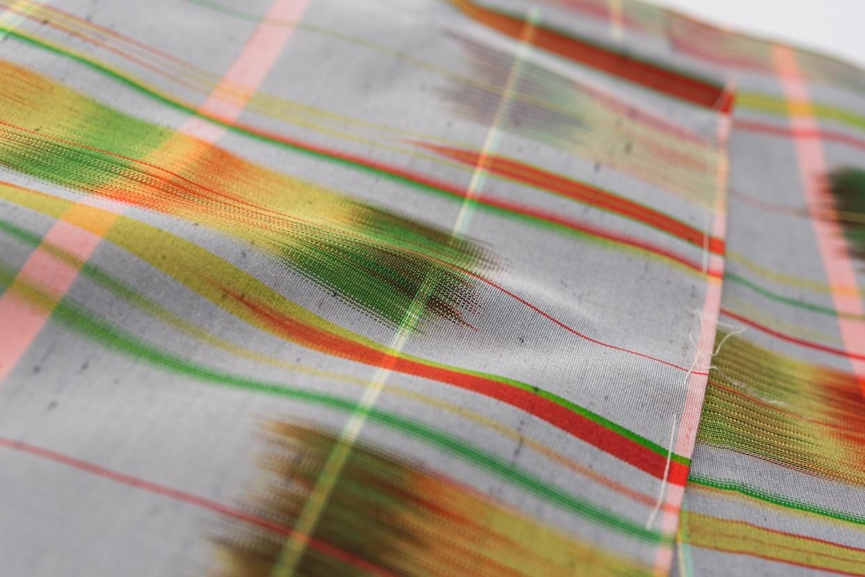 紬 カラフルな格子 - からん::アンティーク着物・リサイクル着物の通販
