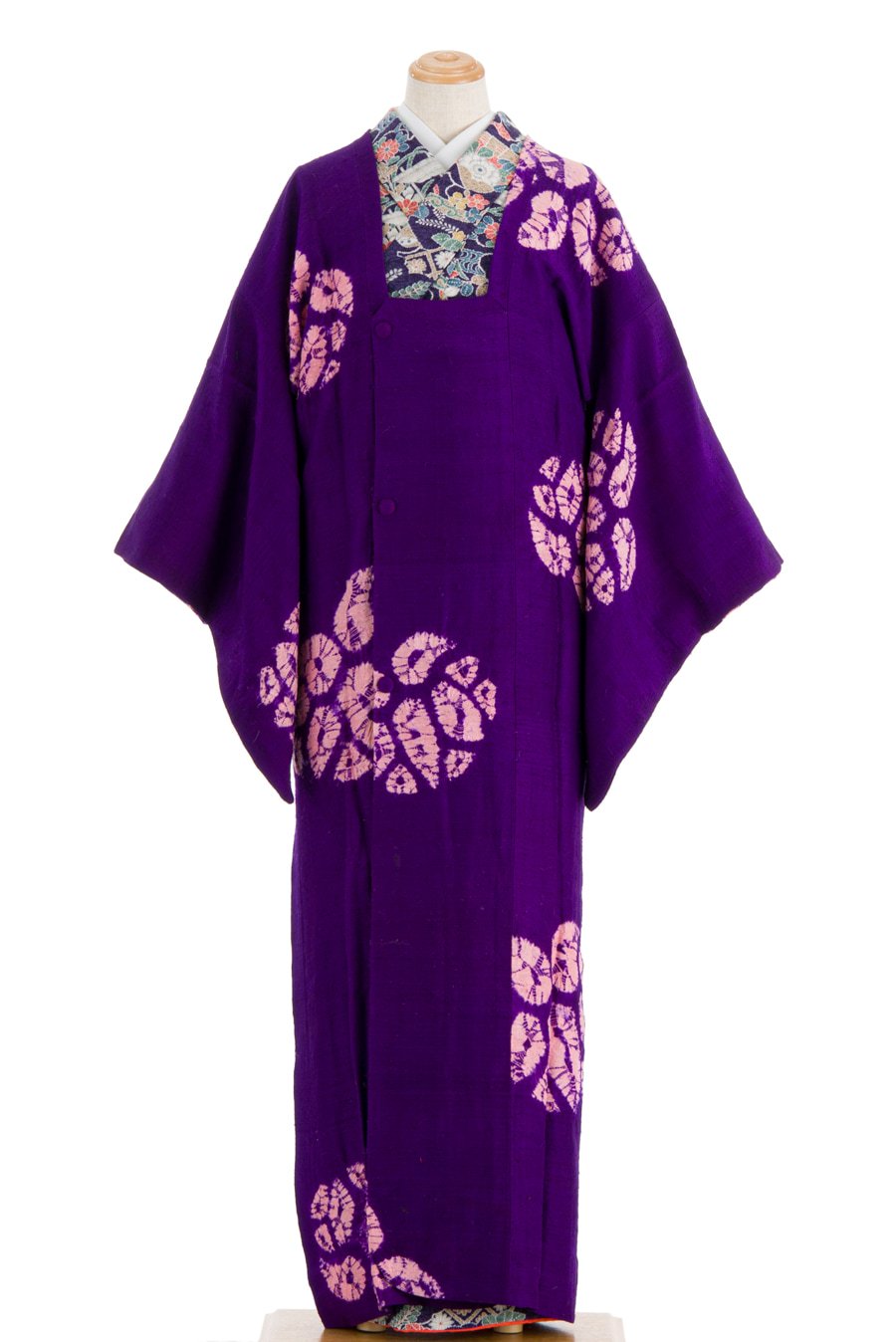 アンティーク着物 ロングコート 絞りの葵 - からん::アンティーク着物