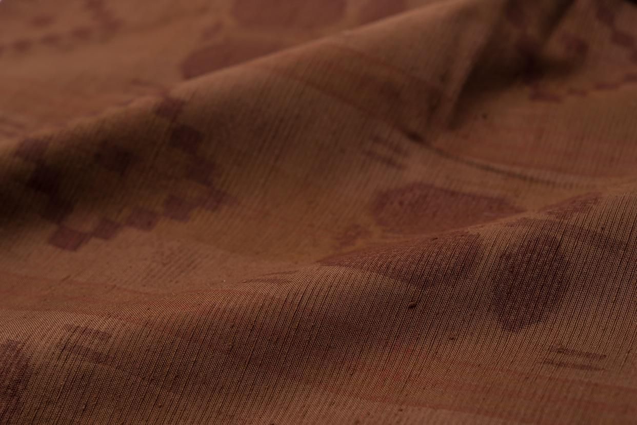 【お取り置きですアンサンブル 正絹 紬 椿】 椿／あやめ 手描 – SENSUP