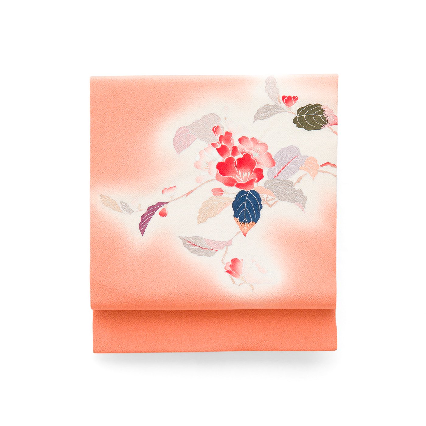 サーモンピンク 薄赤の花 - からん::アンティーク着物・リサイクル着物