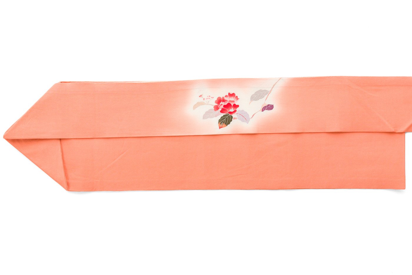サーモンピンク 薄赤の花 - からん::アンティーク着物・リサイクル着物