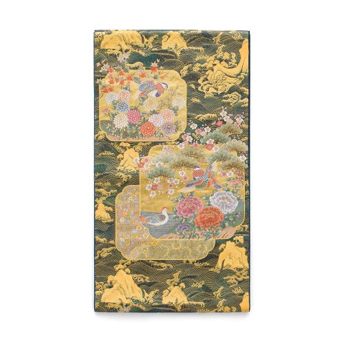 袋帯●花と水鳥のサムネイル画像