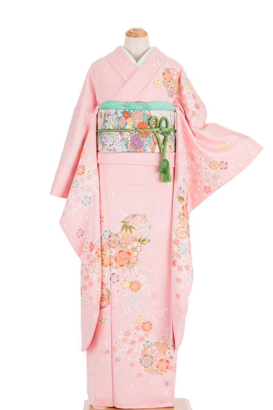 後幅30cm【袷】桜の振袖 - 着物