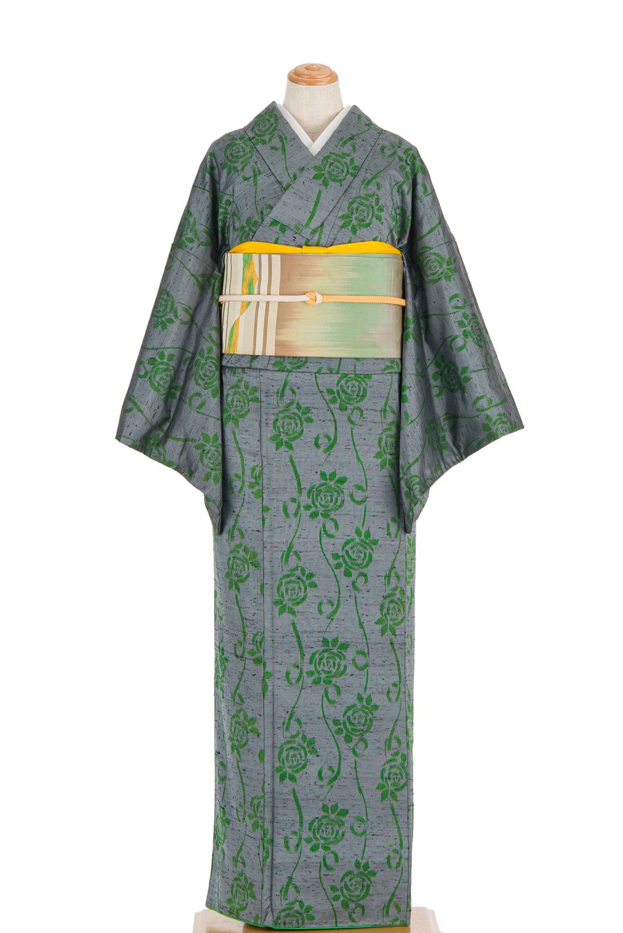 福袋特集 同色の2トーンに花の刺繍の付け下げ 着物 カラー胴裏 nuseluj.com