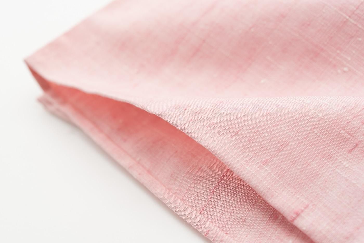 単衣 無地紬 一つ紋 撫子色 - からん::アンティーク着物・リサイクル