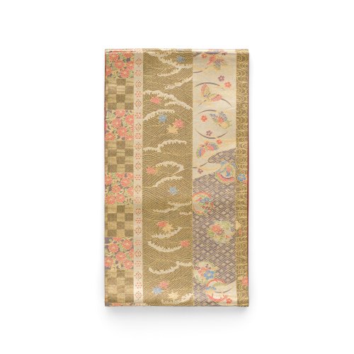 袋帯●市松の菊　波と紅葉などのサムネイル画像