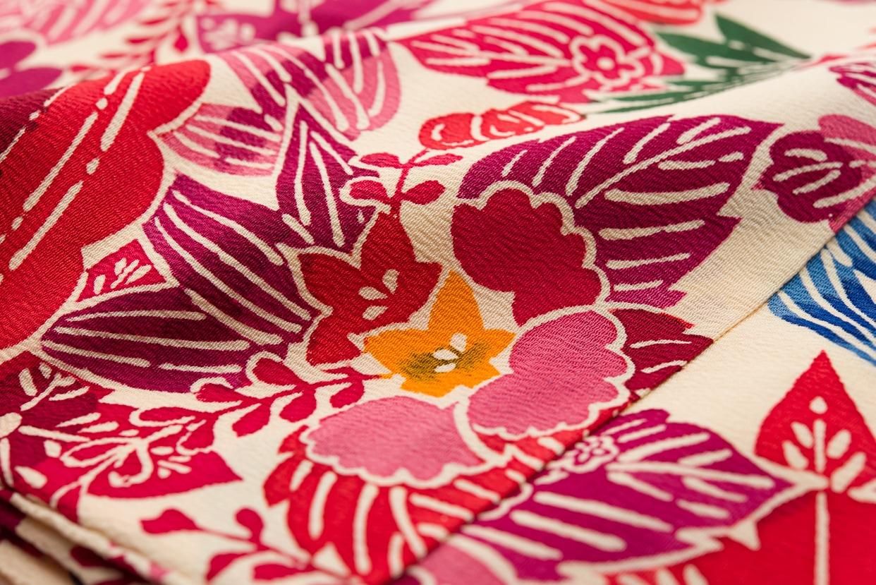 紅型小紋 菊や桐など - からん::アンティーク着物・リサイクル着物の