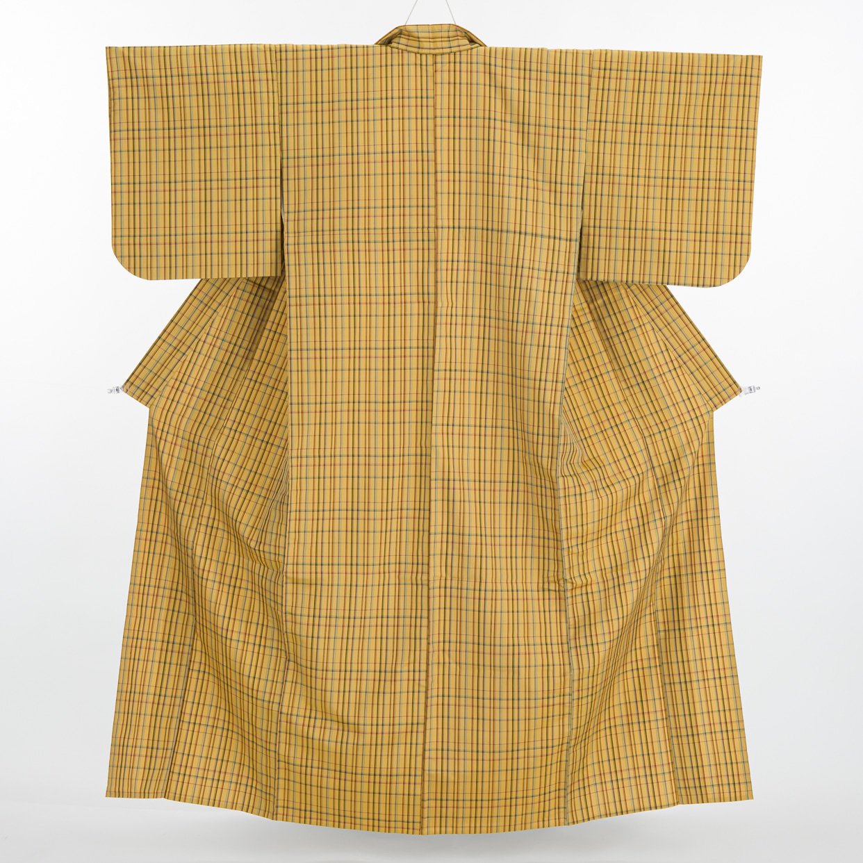 単衣 紬 細い格子 - からん::アンティーク着物・リサイクル着物の通販 