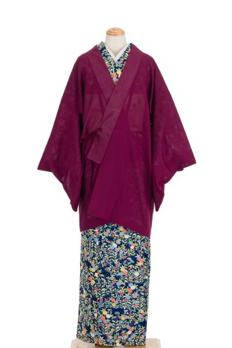 縦絽　薄物コート　透かし織りの楓のサムネイル画像