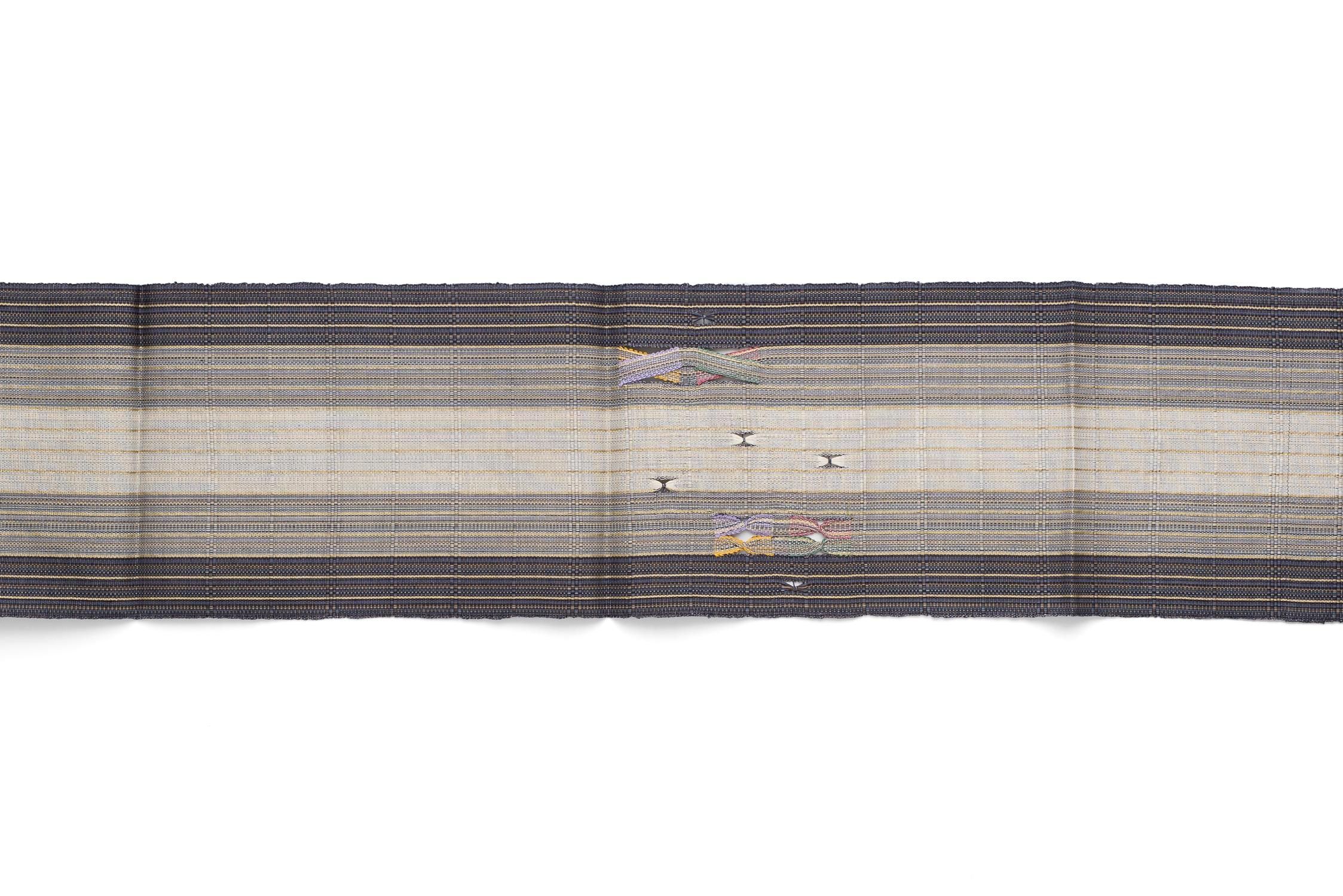 【美品】ひなや工房　名古屋帯、 組織り　リボン　長尺 ひなや工房 組織り リボン 長尺 - からん::アンティーク着物