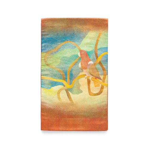 袋帯●木に留まるインコのサムネイル画像