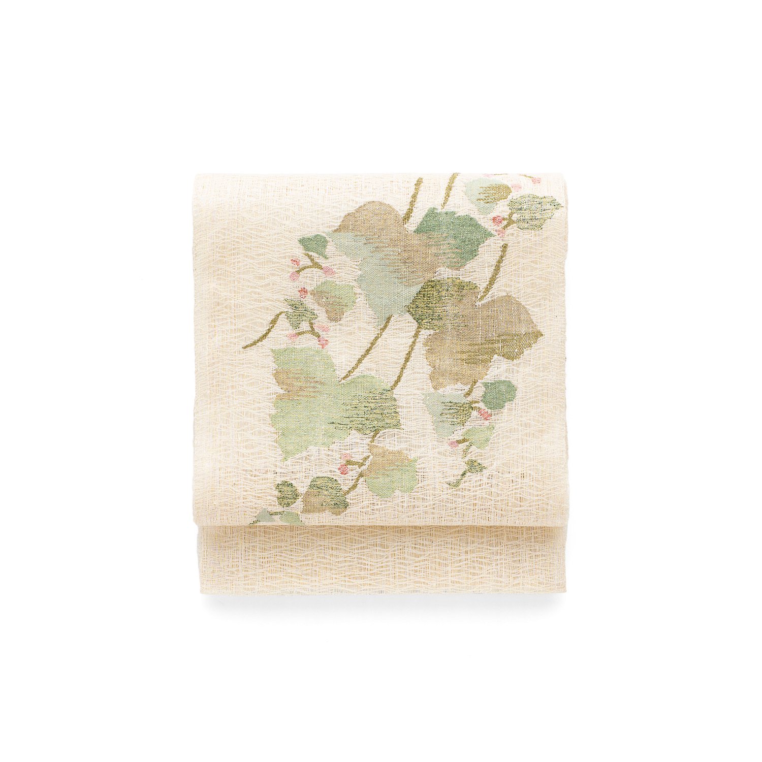 「夏帯　すくい織　蔦の葉」の商品画像