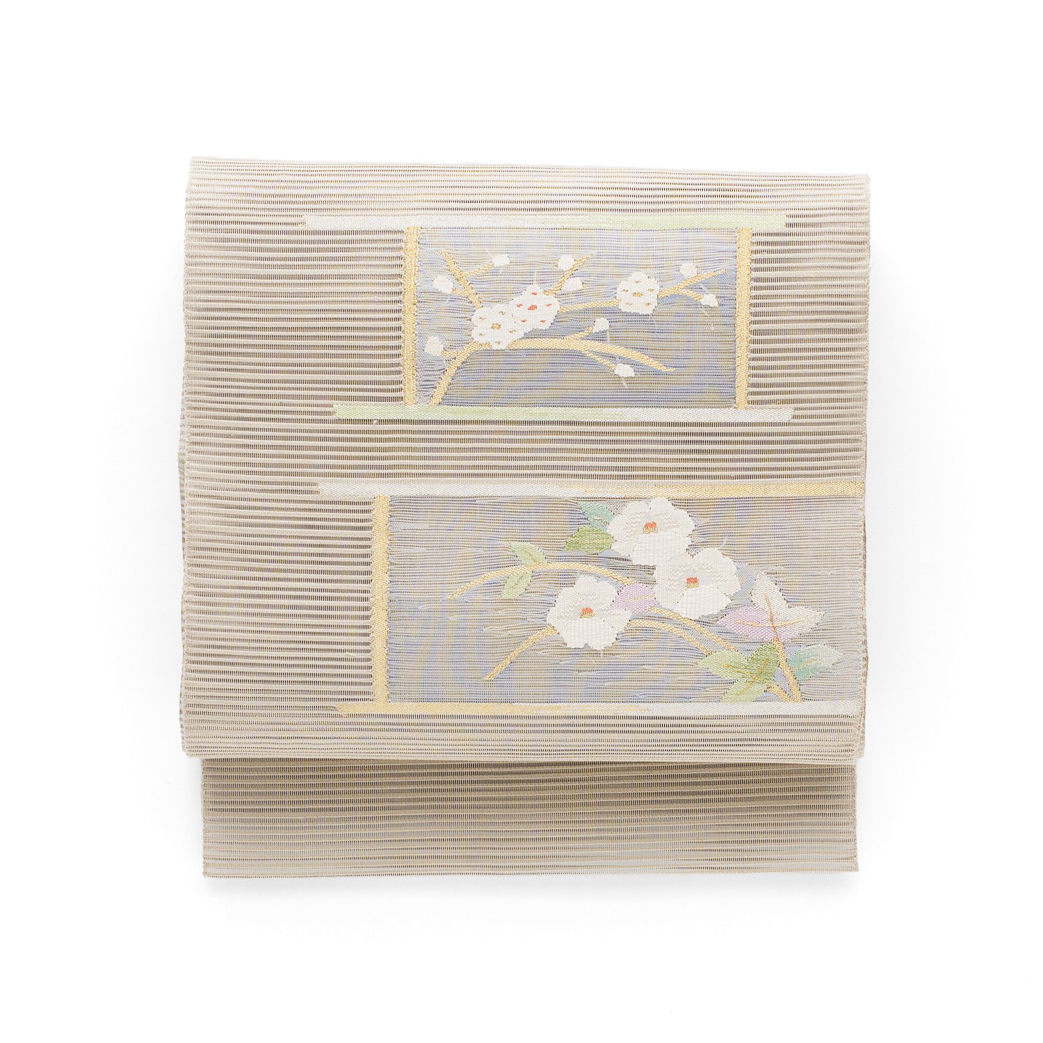 「夏帯　絽綴れ　白い花」の商品画像