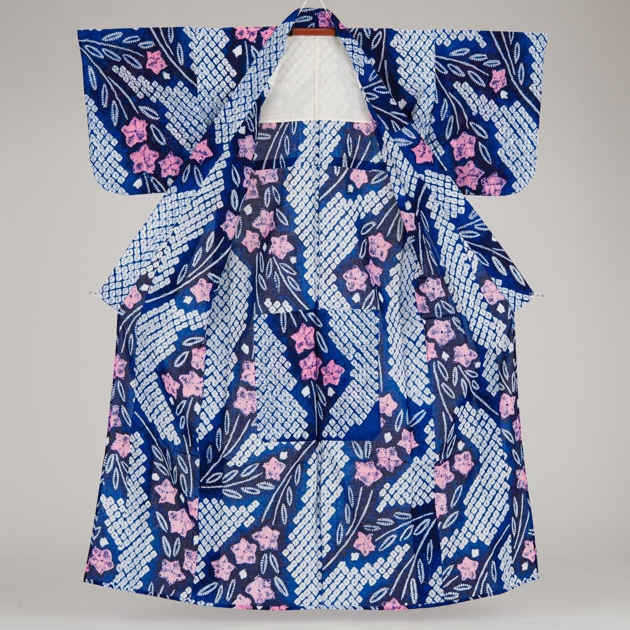 有松絞り 浴衣 星 七夕 美品 有松絞り 浴衣 星 七夕 美品